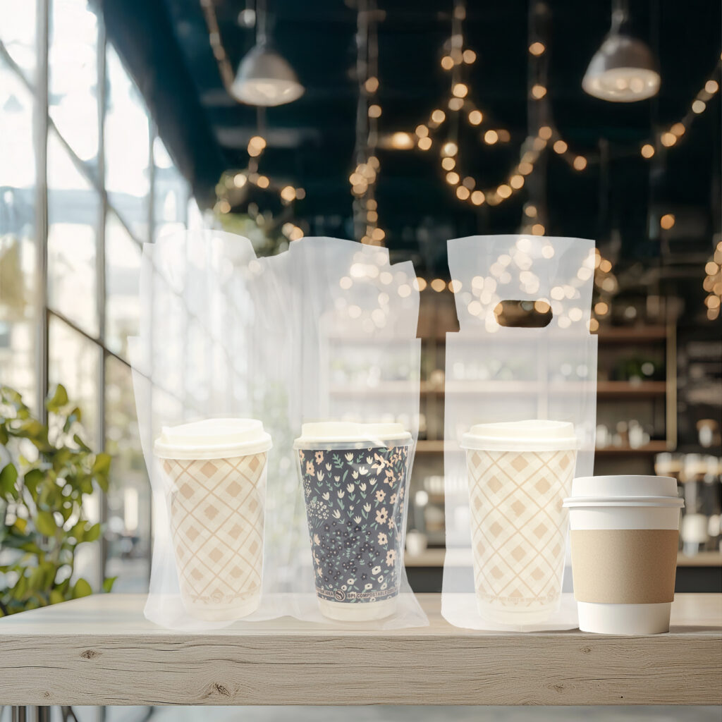 New ClearBags Cup Carryout Drink Bags